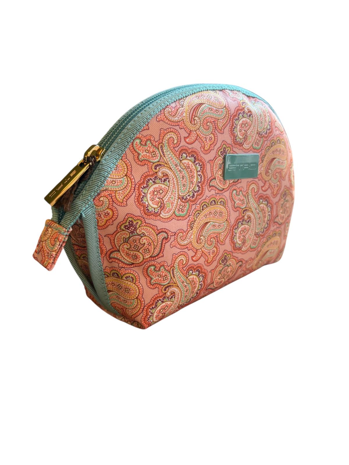 Pochette Etro Arrotondata con cerniera Azzurra