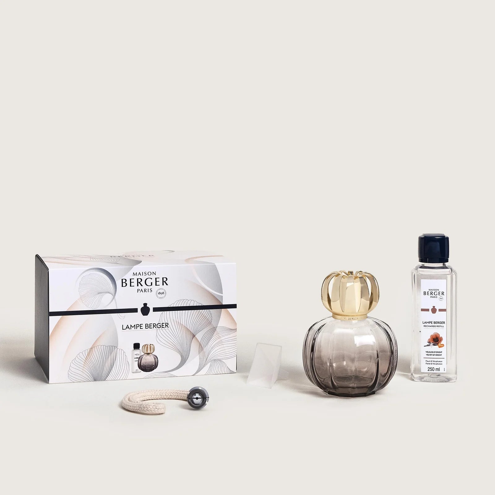Lampe Berger Corali Gris + Velours d'Orient 250ml