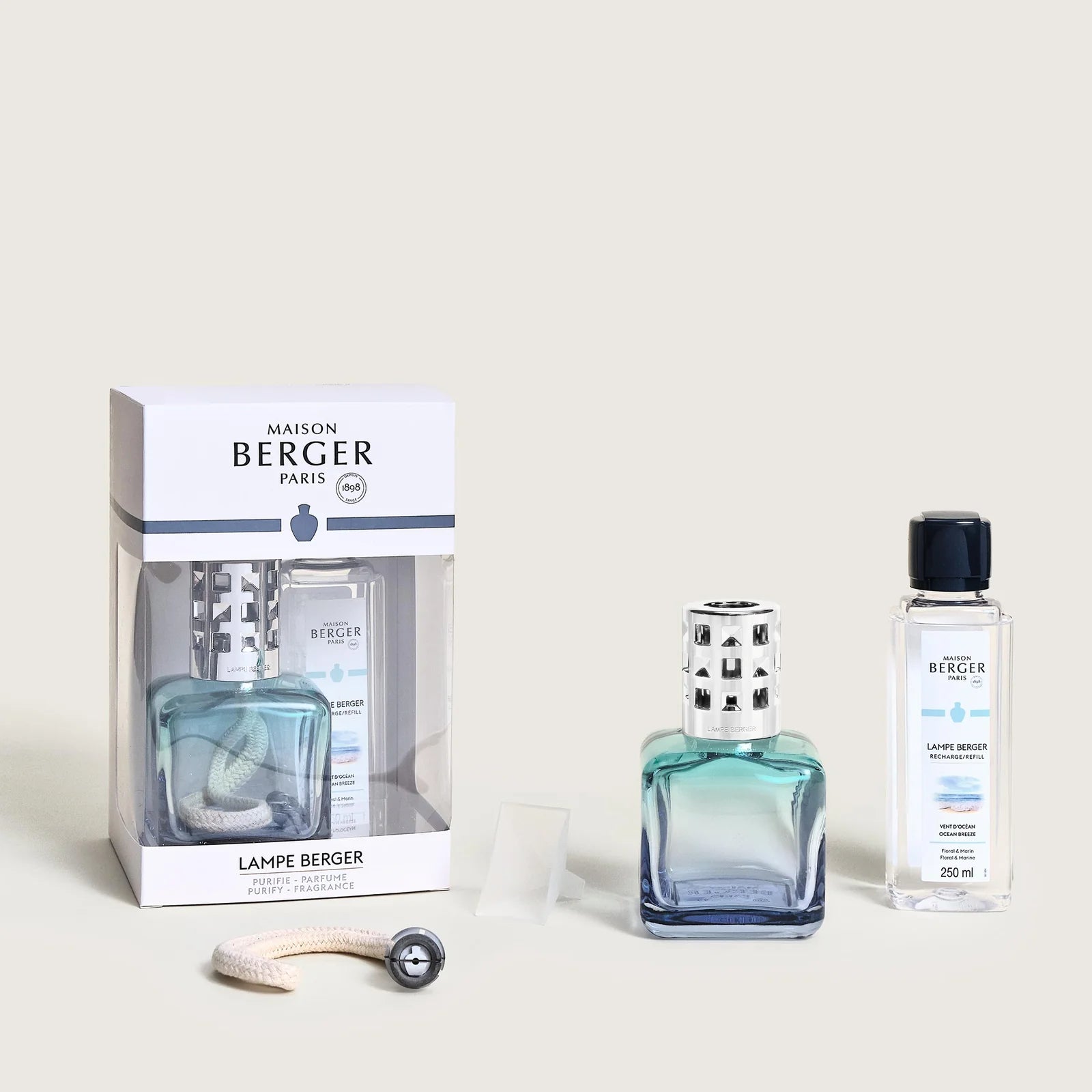Lampada catalitica Glacon Turquoise/Bleue + Vent d'Ocean 250ml