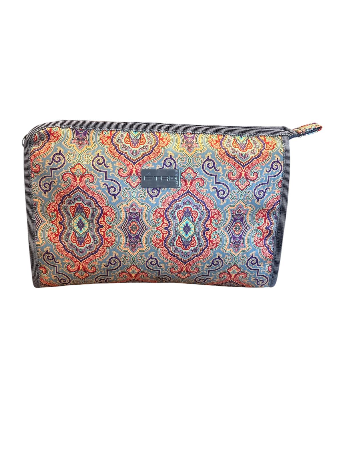 Pochette Etro Media Bombata Arancio e Grigio