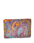 Busta grande Paisley con bordi arancioni