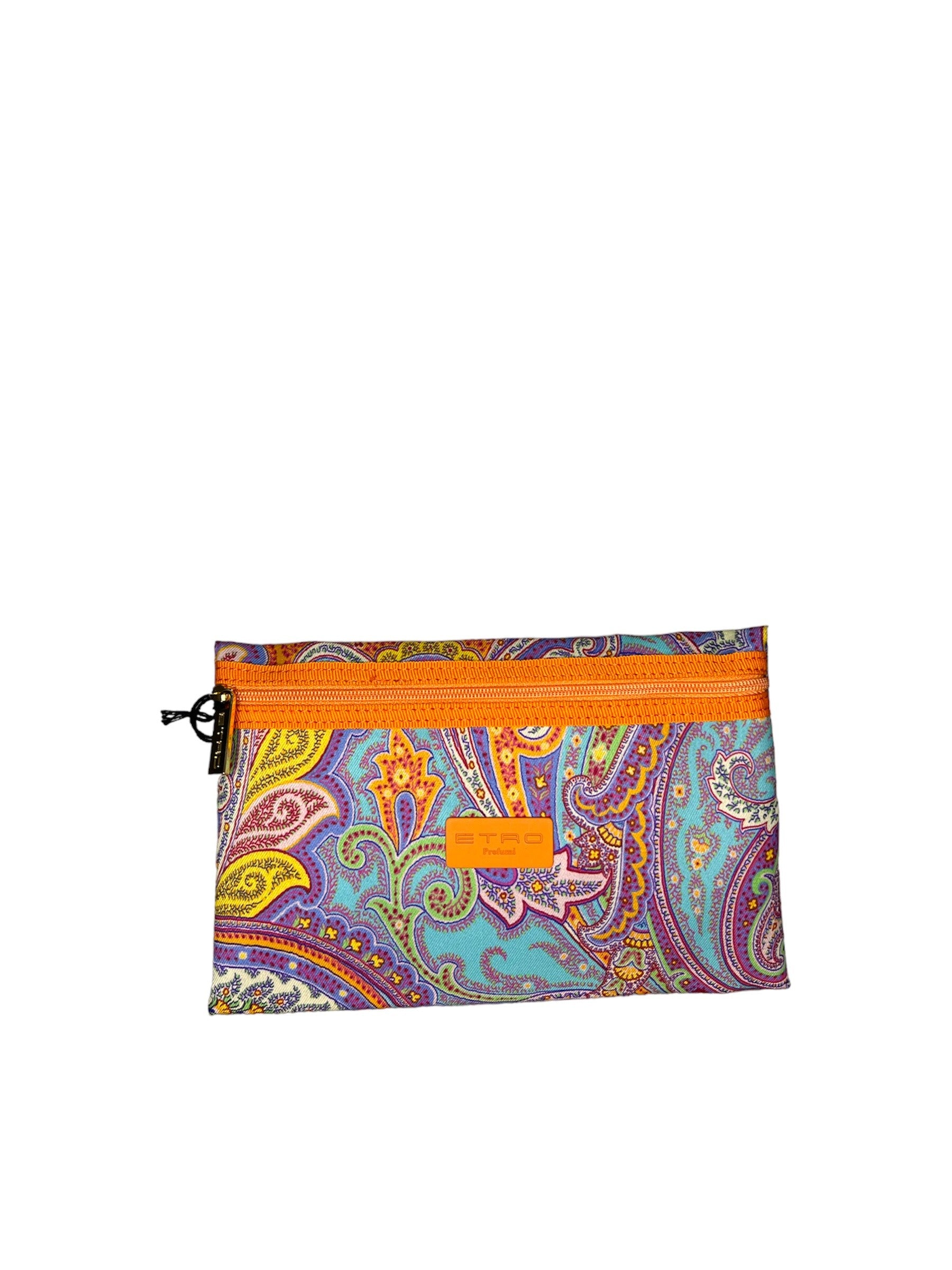 Bustina Paisley con bordi arancio