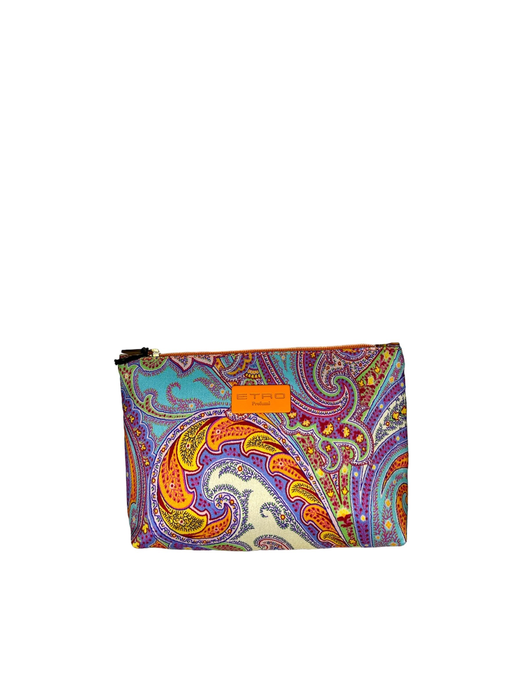 Bustina Paisley con bordi arancio