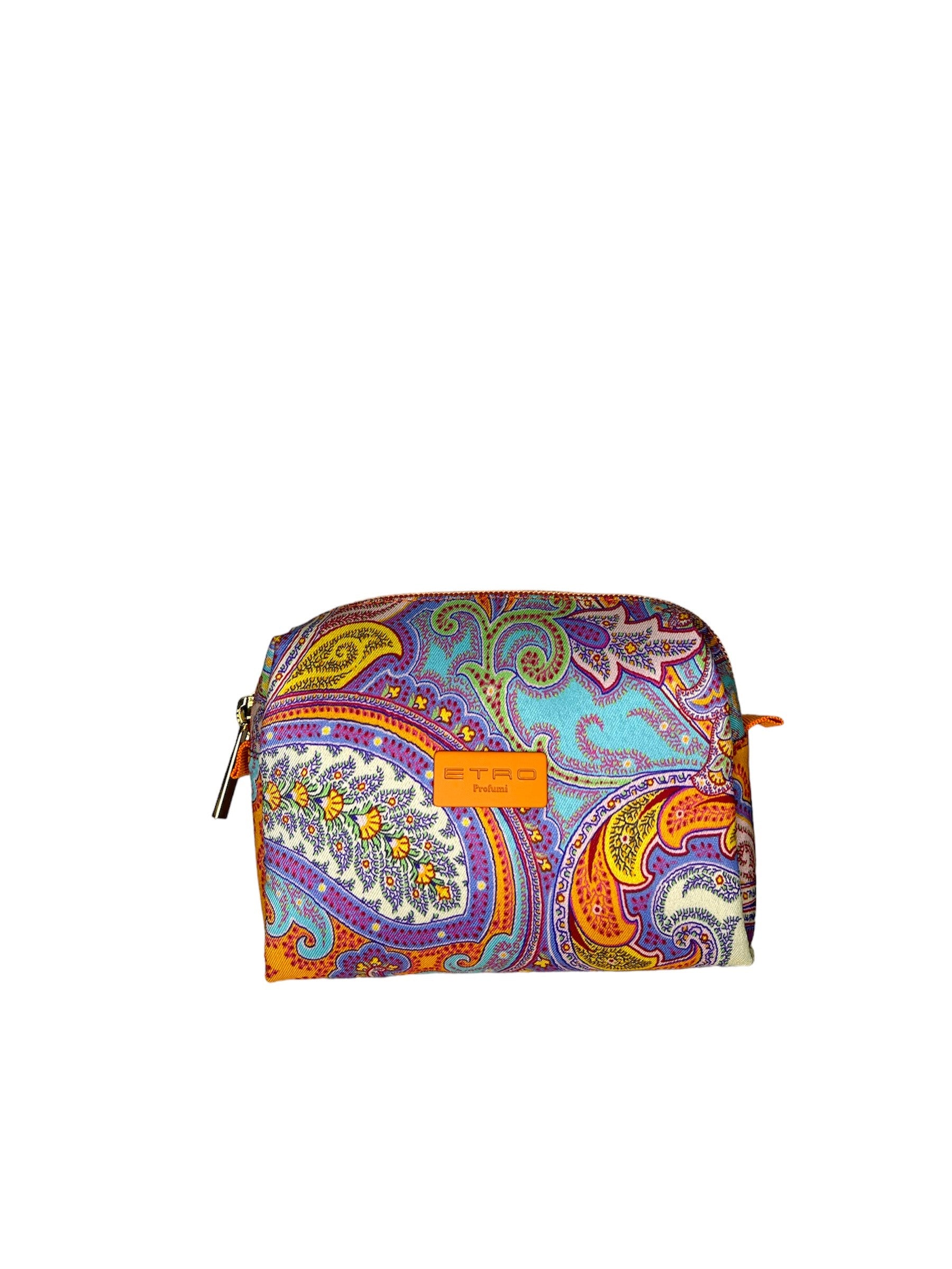 Porta gioie Paisley con bordi arancio