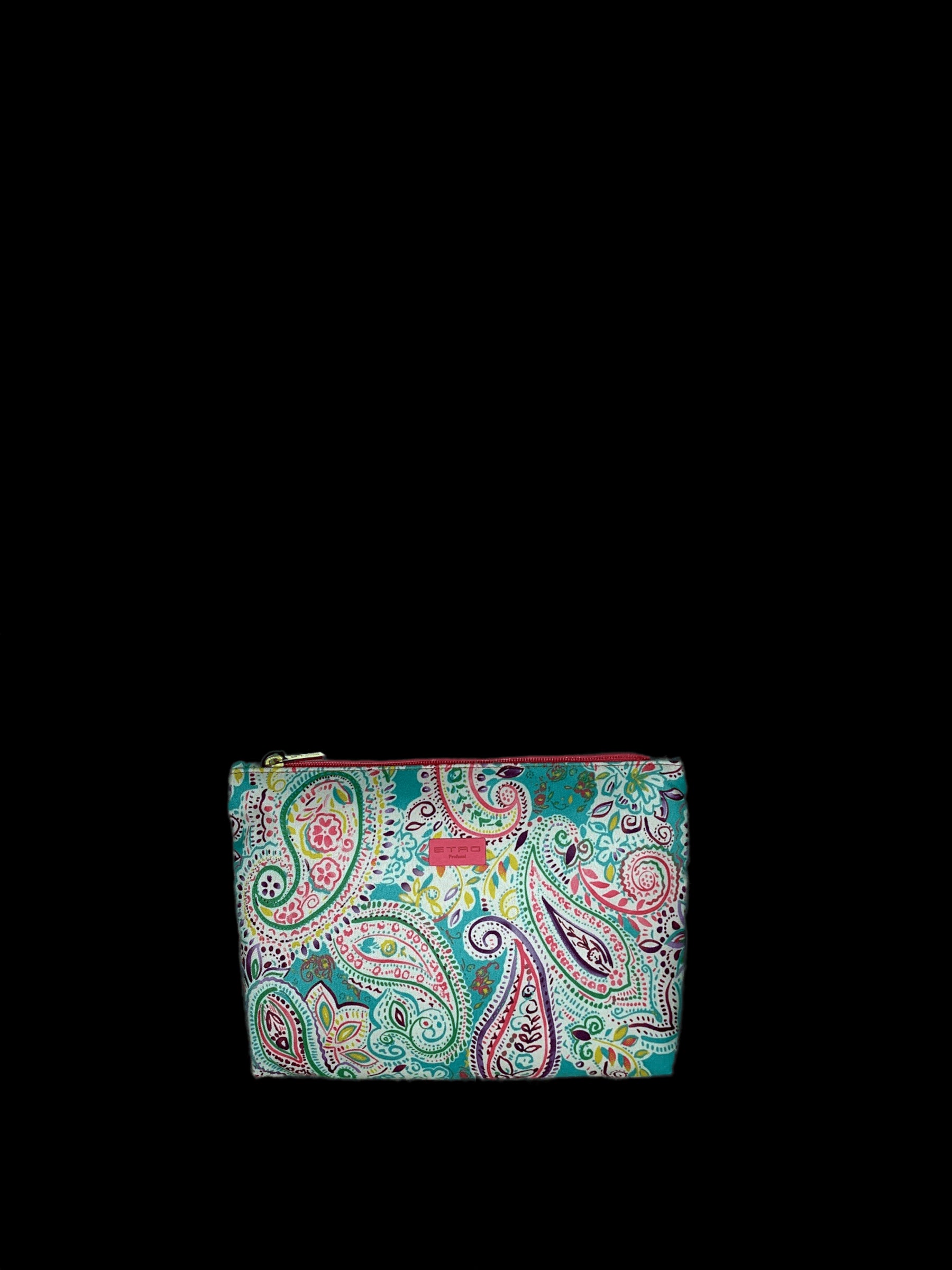 Busta grande Paisley con bordi rosa