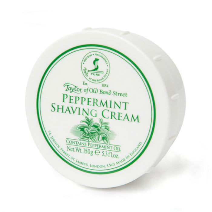 Peppermint - Shaving Cream plastic bowl 150g