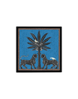 Vassoio quadrato con Mosaico e Ghepardi colore Blu (25x25)