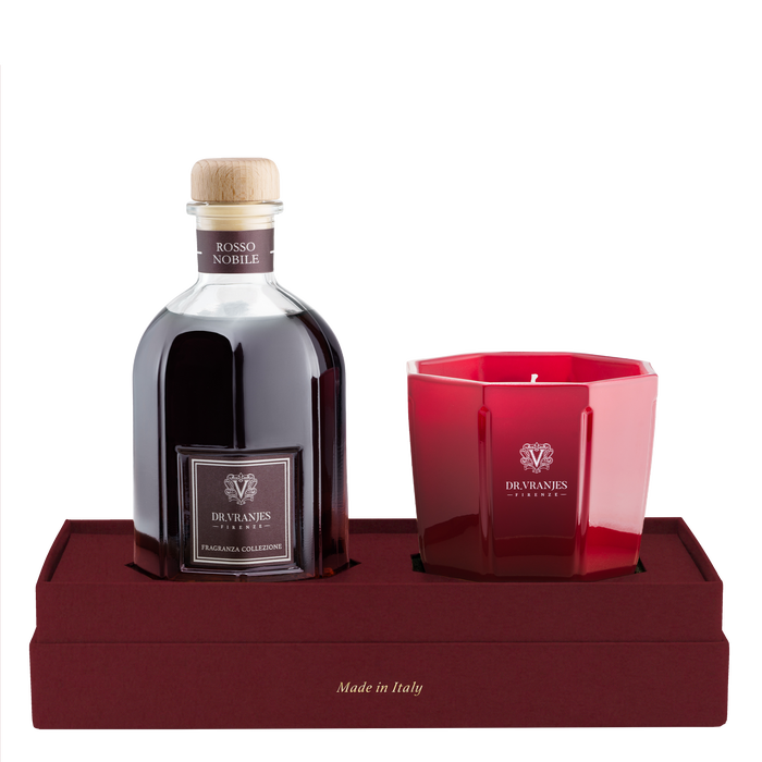 Cofanetto 250 D+200 C- Rosso Nobile 250 ml + CANDELA 200 gr